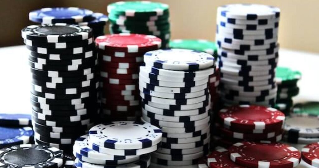 poker chip stacks