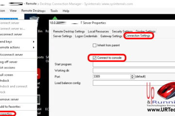 how to add -admin switch to remote desktop connection manager