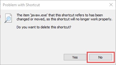 Asigra DS Client Classic - Javaw.exe That This Shortcut Refers To Has Been Changed or Moved