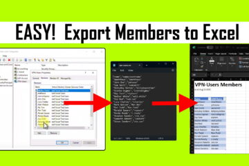 export ad group members to excel