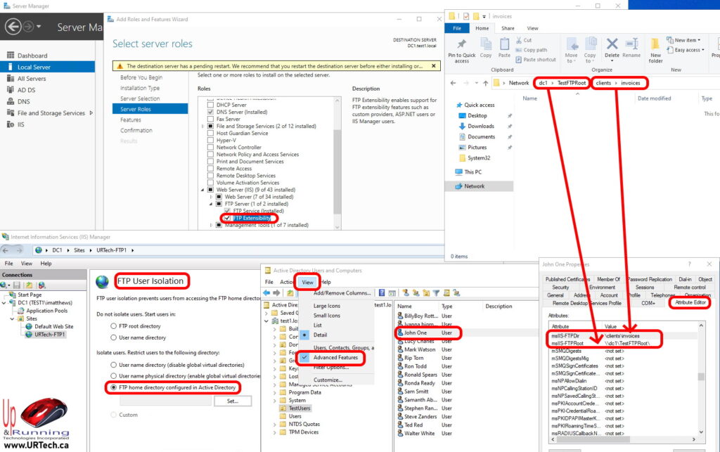 how to setup user isolation mode in iis ftp