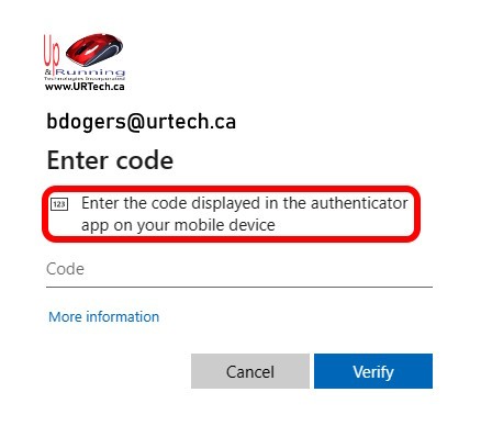 Microsoft Authenticator Enter The Code Displayed In The Authenticator App On Your Mobile Device