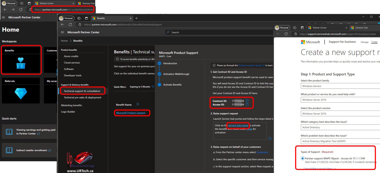 Microsoft Partner Open a New Technical Support Case