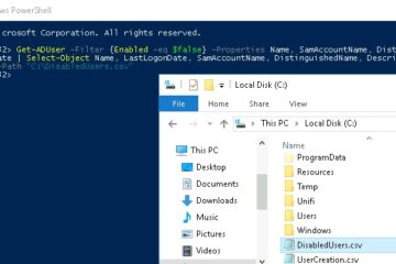 Powershell Command to Produce a Table of All Disabled User Accounts in AD