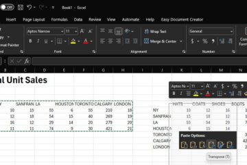 how to transpose rows and columns in excel