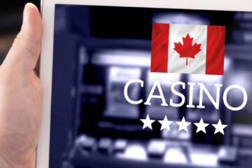 online gambling in canada man on tablet casino