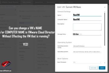 how to rename a vm in VMware cloud director