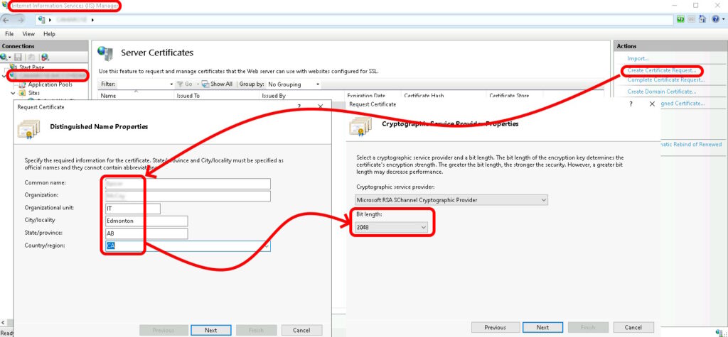 create csr in iis - how to renew a certificate used in iis web server