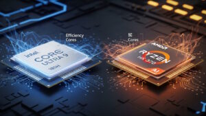 intel core ulta 9 185 vs amd ryzen 370 effeciency cores 1080