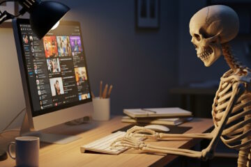 dead internet theory skeleton on social media