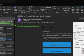 strange subject line in outlook inbox