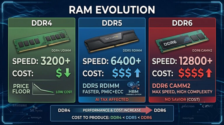ddr4 ddr5 ddr6 RAM evolution