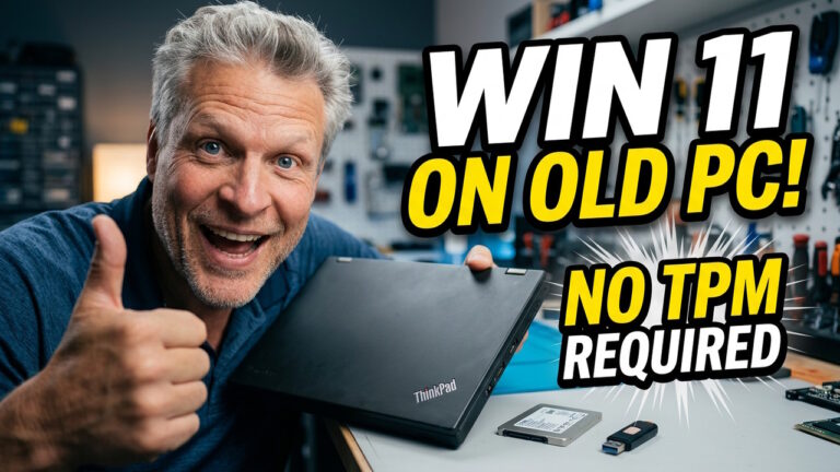 how to install Windows 11 on an old Lenovo Laptop with no TPM