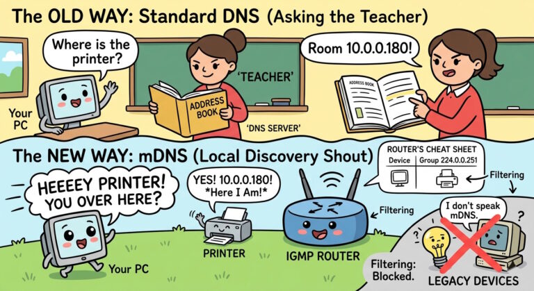 mdns vs dns explained in simple terms